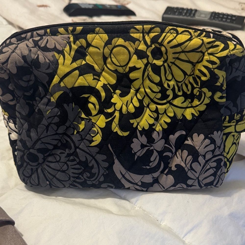 Vera Bradley in vintage Black and Yellow Floral Cosmetic Bag